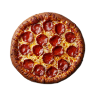 Peperoni Pizza auf isoliert transparent Hintergrund png