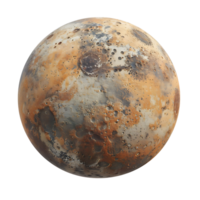 Mercury planet on isolated transparent background png