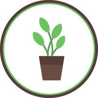 Dumb Cane Flat Circle Icon vector