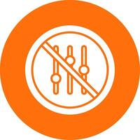 Mute Multi Color Circle Icon vector