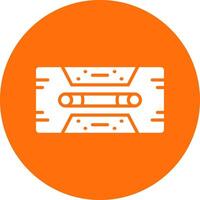 Cassette Tape Multi Color Circle Icon vector