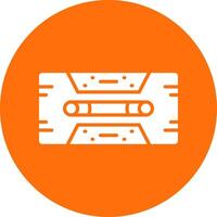 Cassette Tape Multi Color Circle Icon vector