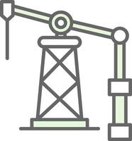 Oil Derrick Fillay Icon Design vector