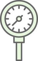 Pressure Meter Fillay Icon Design vector