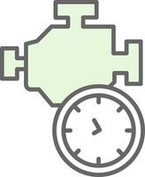 Time Engine Fillay Icon Design vector