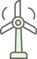 Wind Turbine Fillay Icon Design vector