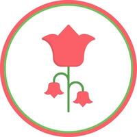 Flower Flat Circle Icon vector