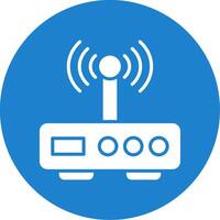 Modem Multi Color Circle Icon vector
