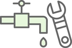 Plumbing Fillay Icon Design vector