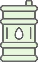 Oil Barrel Fillay Icon Design vector