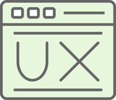 User Experience Fillay Icon Design vector