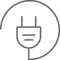 Plug Fillay Icon Design vector