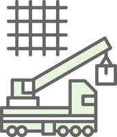 Crane Lifting Fillay Icon Design vector