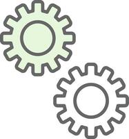 Cogwheel Fillay Icon Design vector