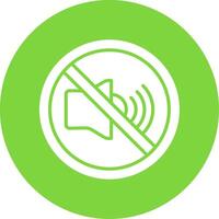 No Sound Multi Color Circle Icon vector