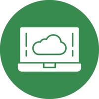 Cloud Multi Color Circle Icon vector