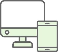 Adaptive web development Fillay Icon Design vector