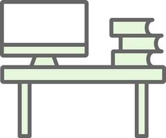 Workstation Fillay Icon Design vector