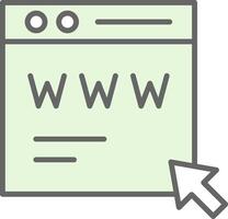 Web Page Fillay Icon Design vector