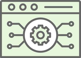 Website Algorithm Fillay Icon Design vector
