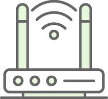 Wireless Modem Fillay Icon Design vector