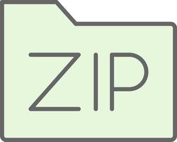 Zip Files Fillay Icon Design vector