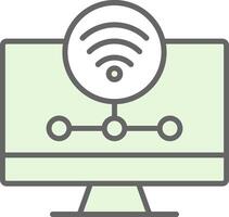 Wifi Server Fillay Icon Design vector