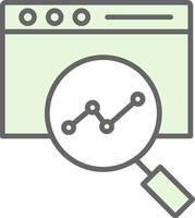 Web Monitoring Fillay Icon Design vector