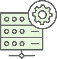 Dedicated Server Fillay Icon Design vector