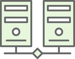 Servers Fillay Icon Design vector