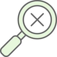 Cross Search Fillay Icon Design vector