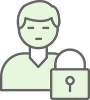 Authorization Manager Fillay Icon Design vector