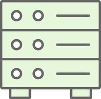 Database Center Fillay Icon Design vector