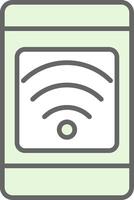 Mobile Connection Fillay Icon Design vector