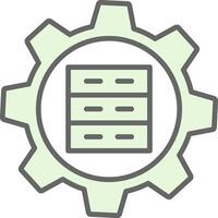 Database Management Fillay Icon Design vector