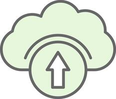 Cloud Drive Fillay Icon Design vector