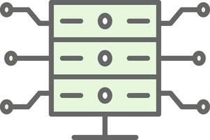 Database Storage Fillay Icon Design vector