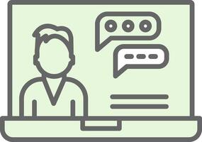 Education Chat Fillay Icon Design vector