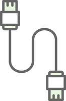 Database Cable Fillay Icon Design vector