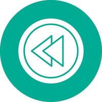 Backward Multi Color Circle Icon vector