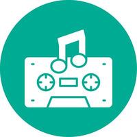 Cassette Multi Color Circle Icon vector