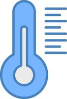 Thermometer Line Filled Blue Icon vector