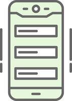 Mobile Work Fillay Icon Design vector