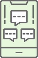 Mobile Chat Info Fillay Icon Design vector