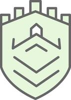 Security Castle Tech Fillay Icon Design vector