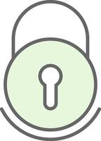 Lock Fillay Icon Design vector