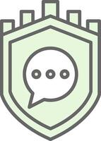 Security Castle Massage Fillay Icon Design vector