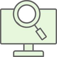 Computer Scan Fillay Icon Design vector