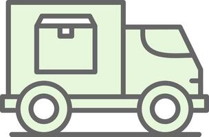 Delivery Truck Fillay Icon Design vector