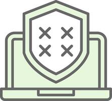 Security Laptop Password Fillay Icon Design vector